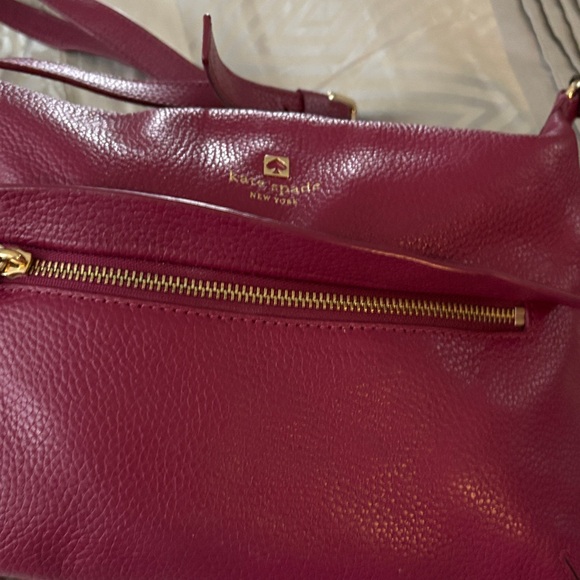 Kate Spade Starla Grant Park Red Plum Leather Crossbody Bag - Picture 5 of 16